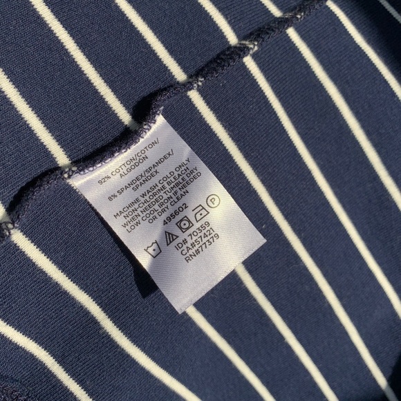 Ann Taylor Striped Boatneck Top in Night Sky - Picture 9 of 9